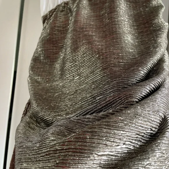 Porridge Crew-Neck Metallic Twofer Mini Dress - Picture 11 of 11